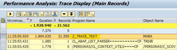 Exemplo - Resultado SQL Trace