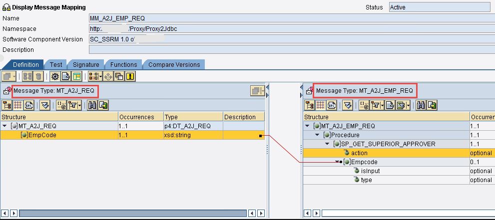 Configuração Objeto Message Mapping